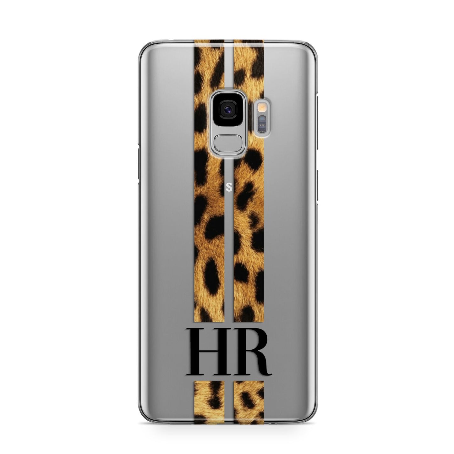 Initialled Leopard Print Stripes Samsung Galaxy S9 Case