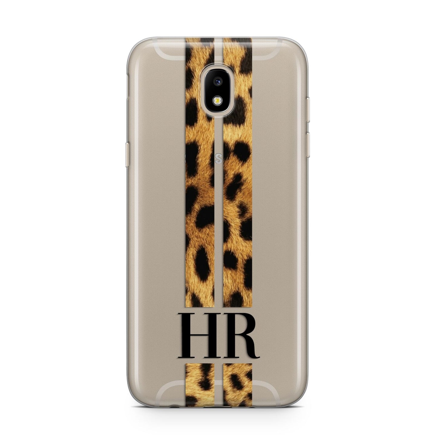 Initialled Leopard Print Stripes Samsung J5 2017 Case