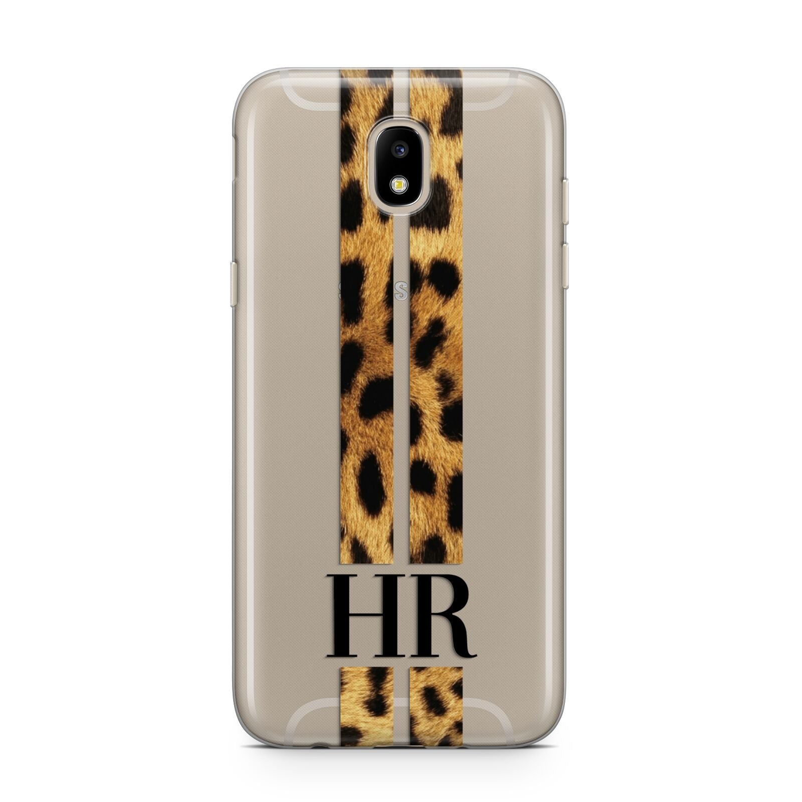 Initialled Leopard Print Stripes Samsung J5 2017 Case