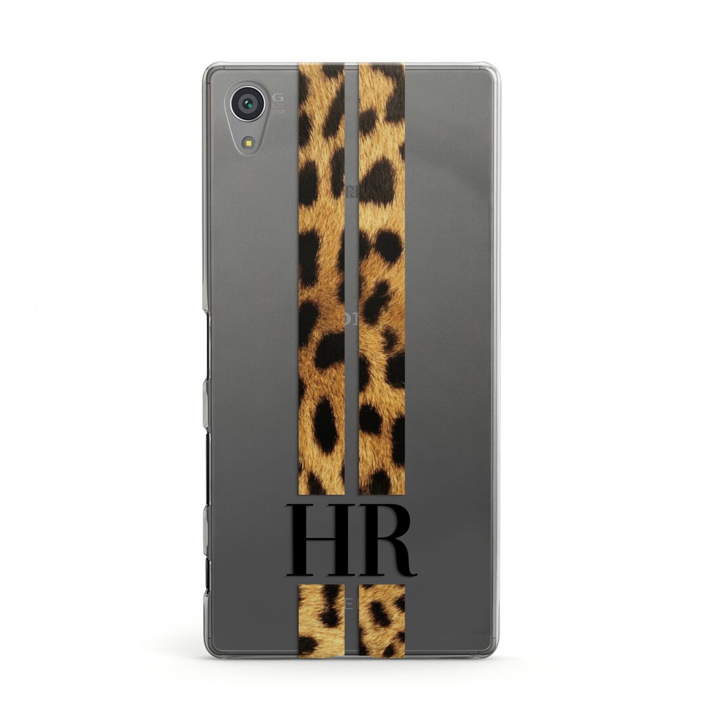 Initialled Leopard Print Stripes Sony Xperia Case