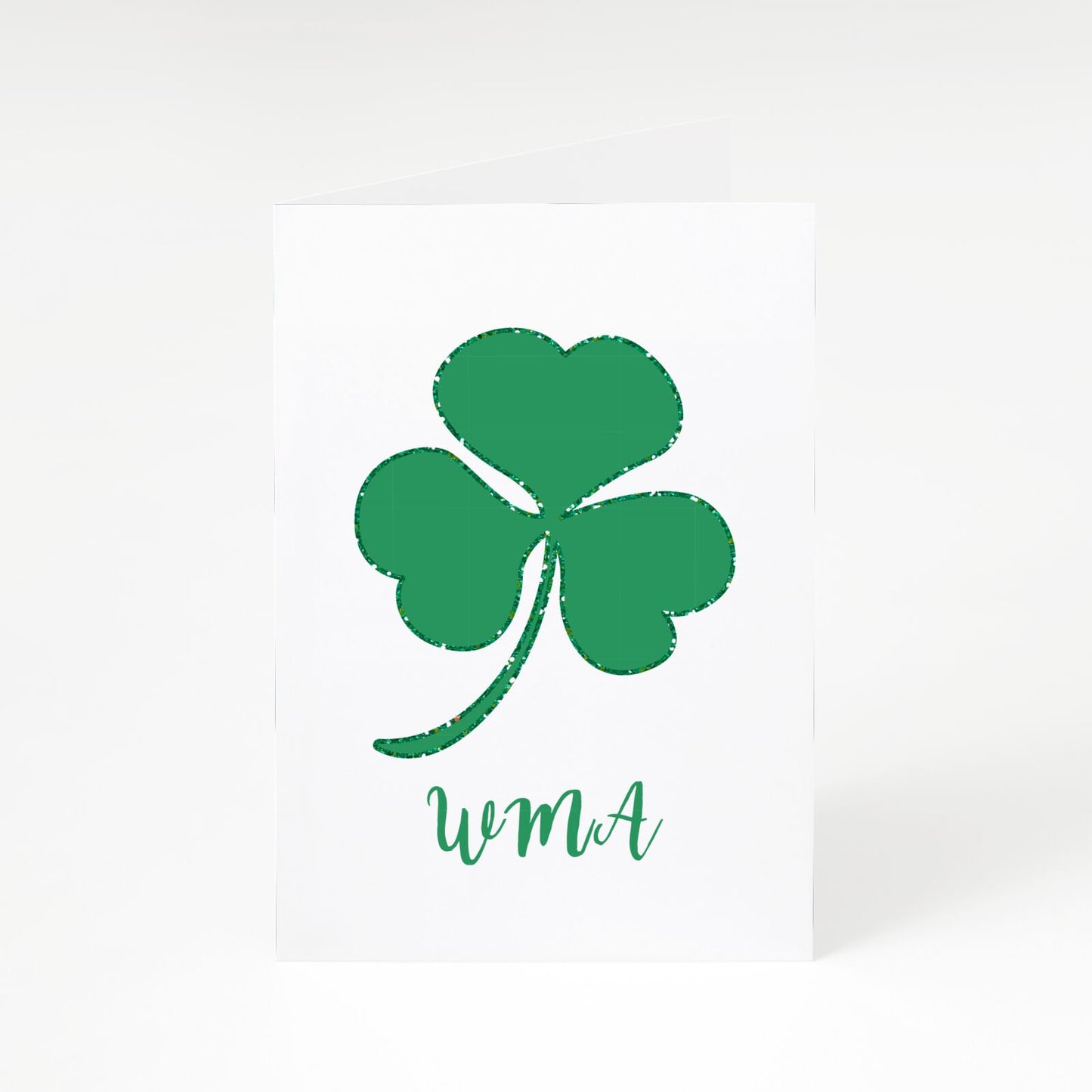 Initialled Shamrock Custom A5 Greetings Card