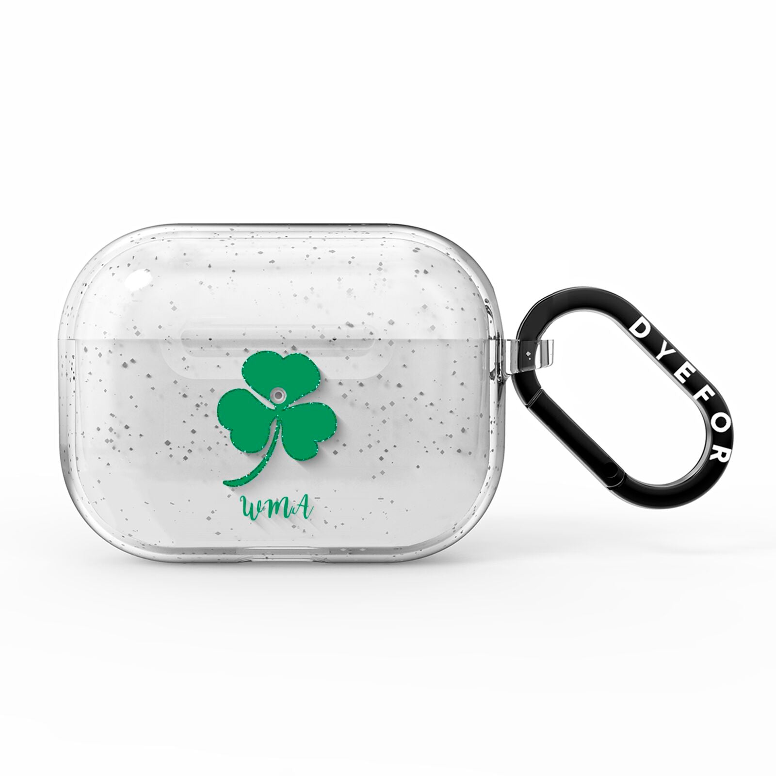 Initialled Shamrock Custom AirPods Pro Glitter Case