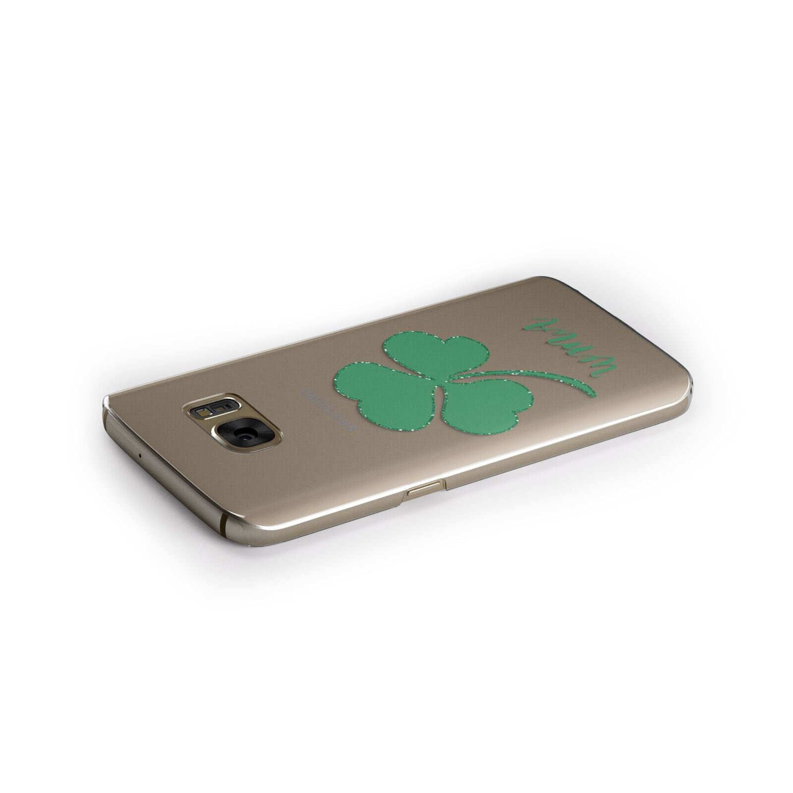 Initialled Shamrock Custom Samsung Galaxy Case Side Close Up