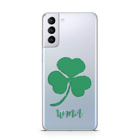 Initialled Shamrock Custom Samsung S21 Plus Phone Case