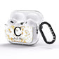 Initialled White Gold Marble with Name AirPods Pro Glitter Case Side Image