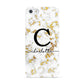 Initialled White Gold Marble with Name Apple iPhone 5 Case