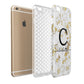 Initialled White Gold Marble with Name Apple iPhone 6 Plus 3D Tough Case Expand Detail Image