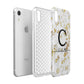 Initialled White Gold Marble with Name Apple iPhone XR White 3D Tough Case Expanded view