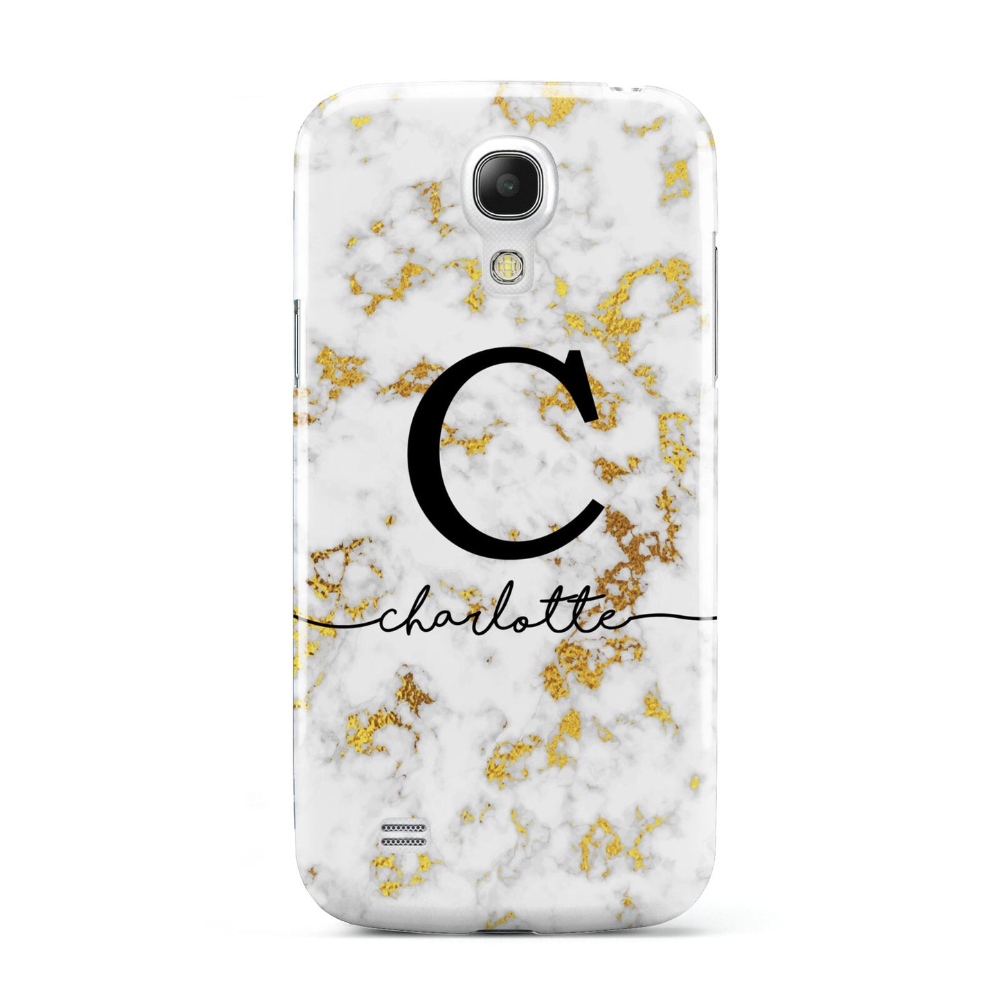 Initialled White Gold Marble with Name Samsung Galaxy S4 Mini Case