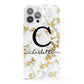 Initialled White Gold Marble with Name iPhone 13 Pro Max Full Wrap 3D Snap Case