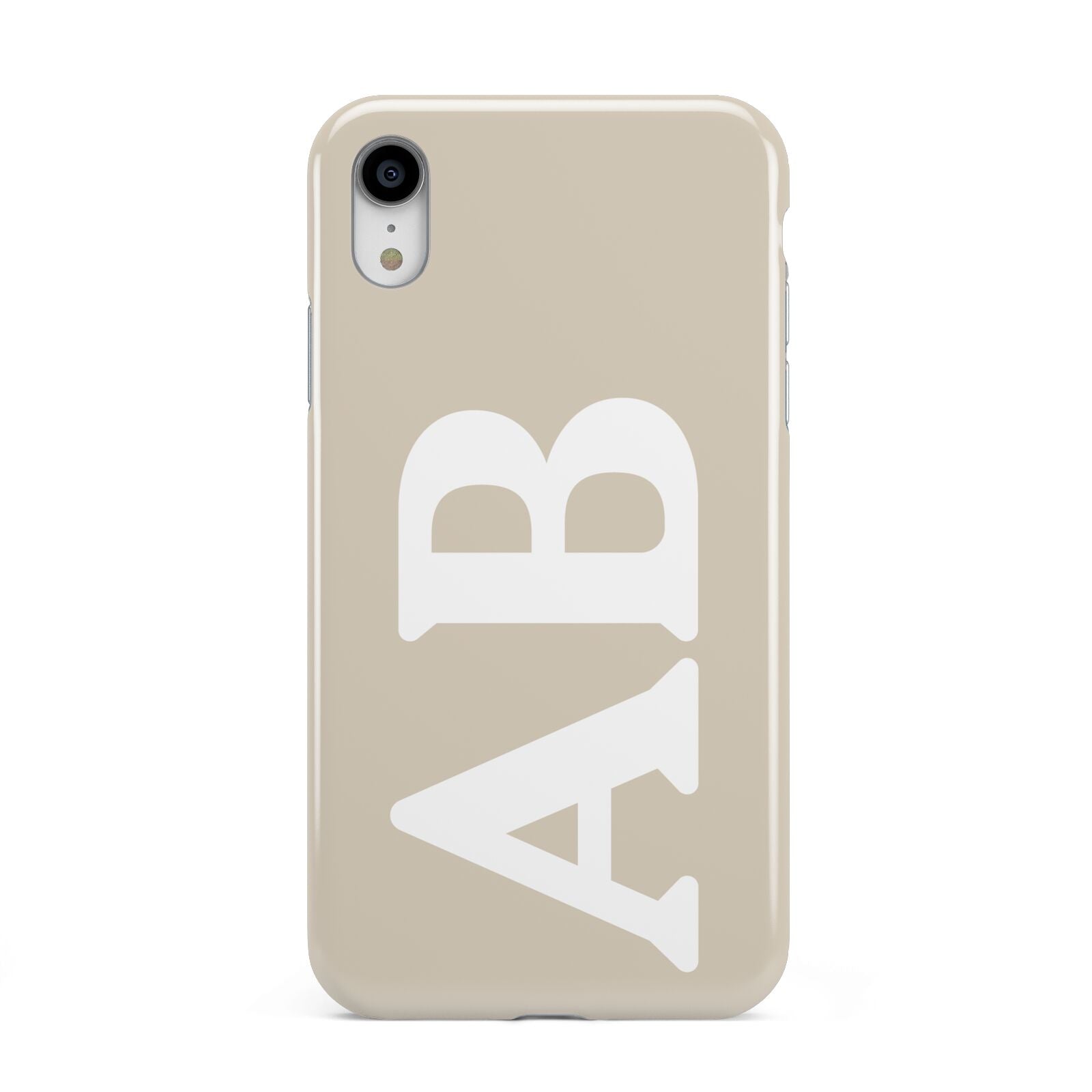 Initials Apple iPhone XR White 3D Tough Case