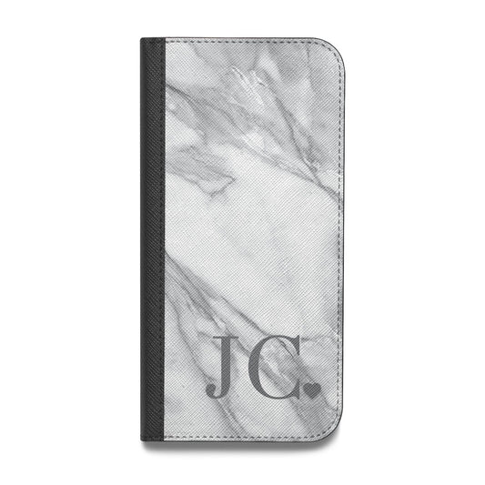 Initials Love Heart Vegan Leather Flip Samsung Case