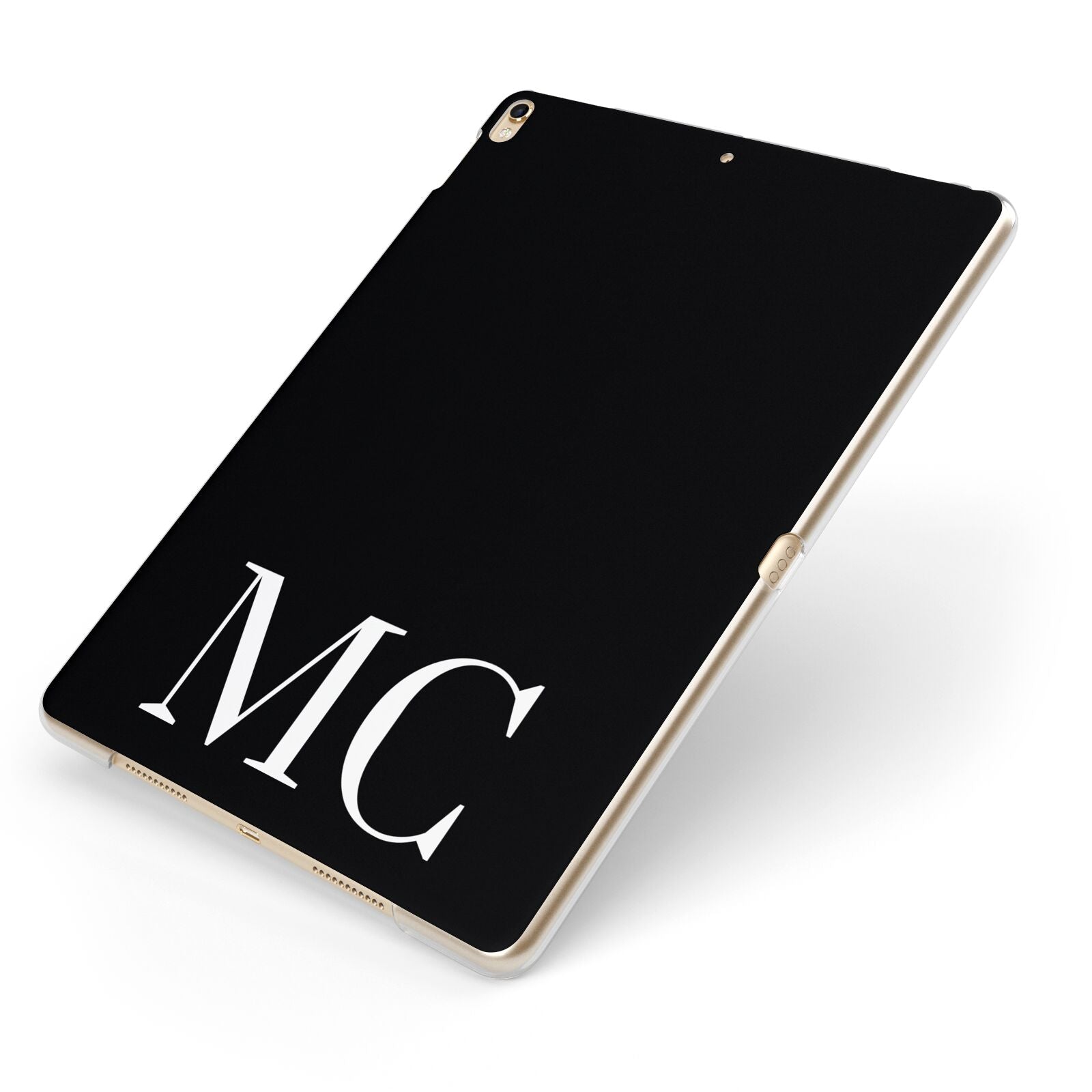 Initials Personalised 1 Apple iPad Case on Gold iPad Side View