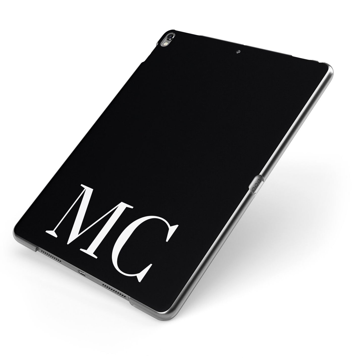 Initials Personalised 1 Apple iPad Case on Grey iPad Side View