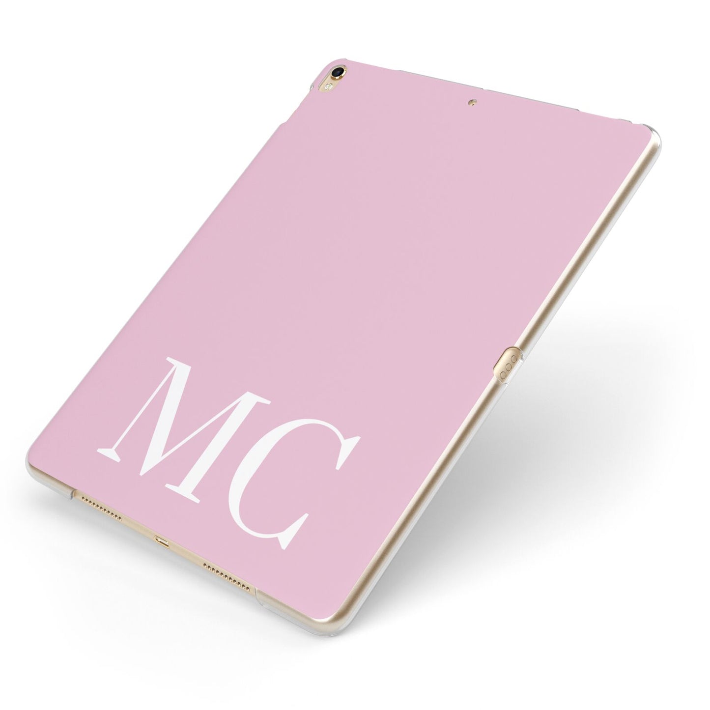 Initials Personalised 2 Apple iPad Case on Gold iPad Side View