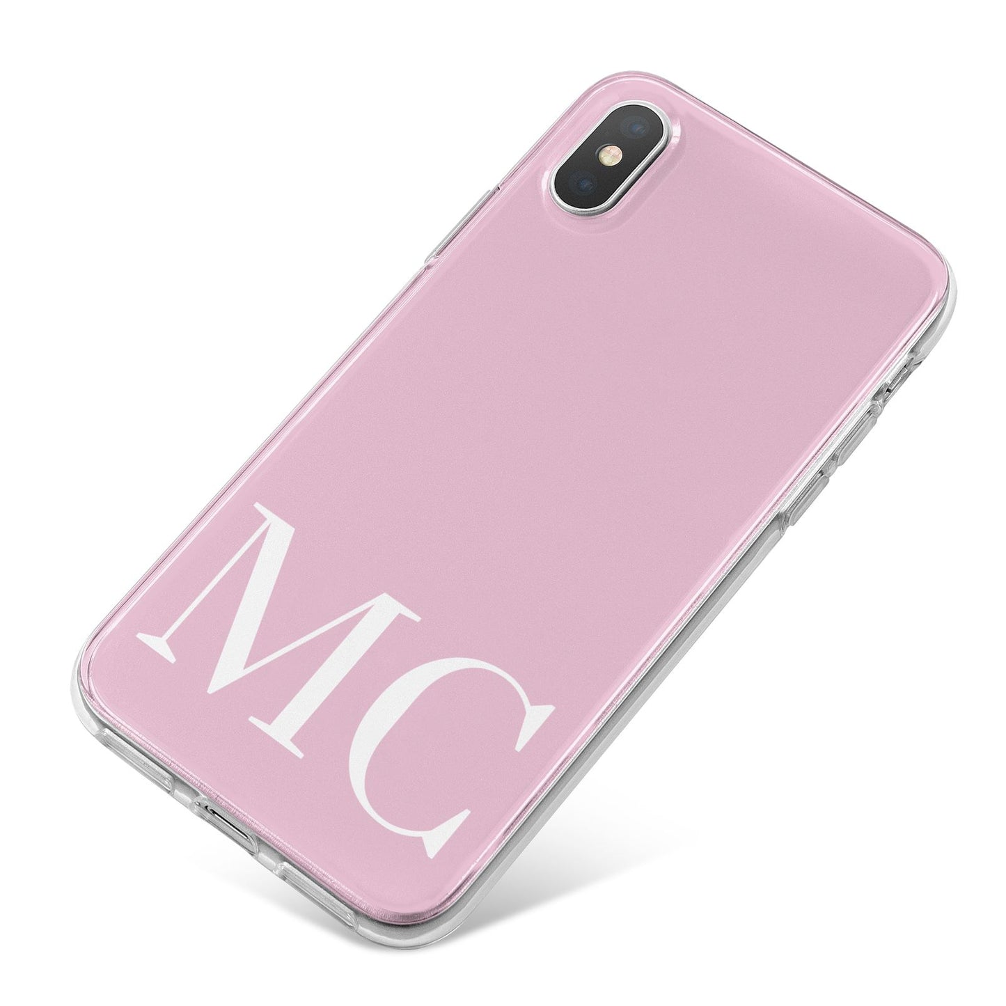 Initials Personalised 2 iPhone X Bumper Case on Silver iPhone