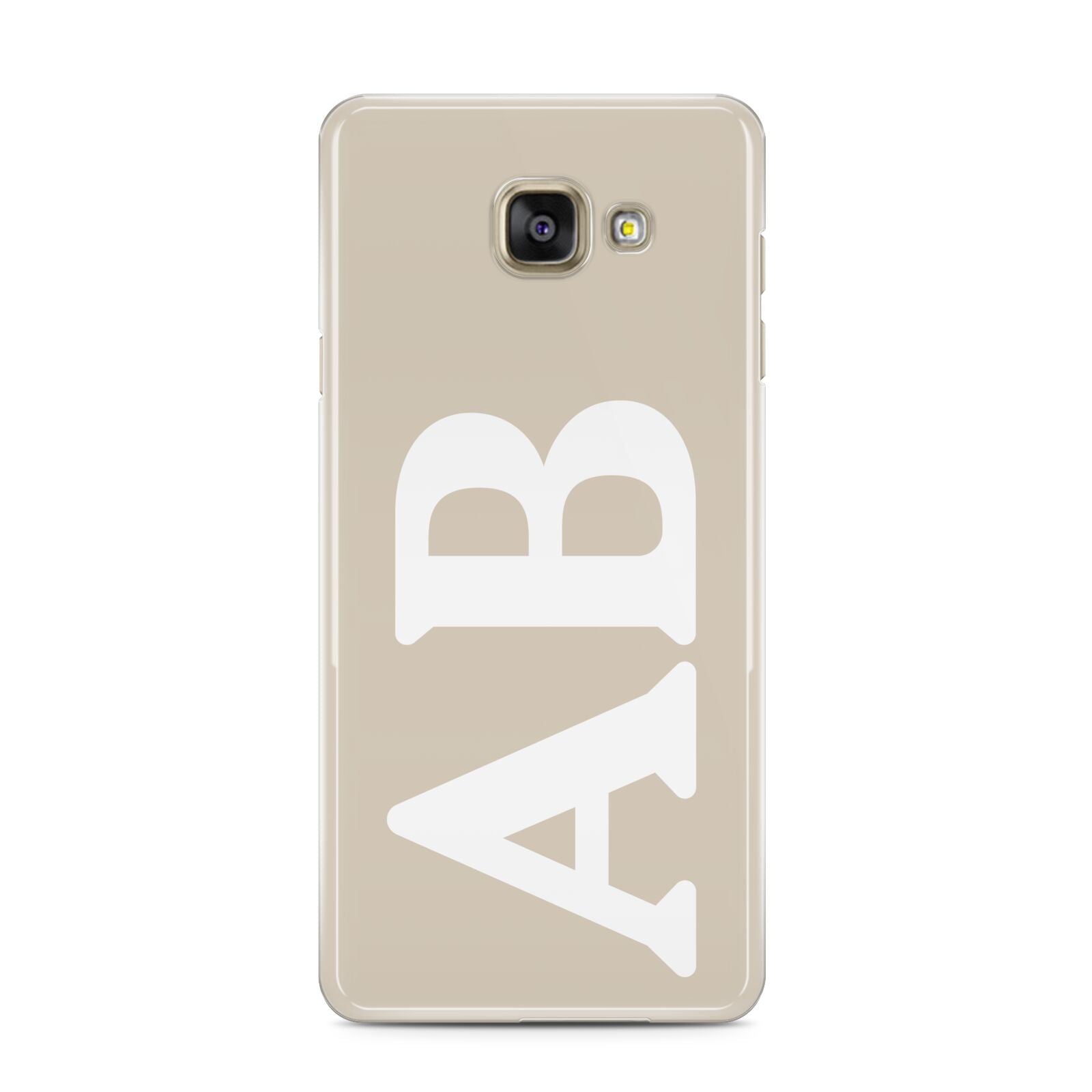 Initials Samsung Galaxy A3 2016 Case on gold phone