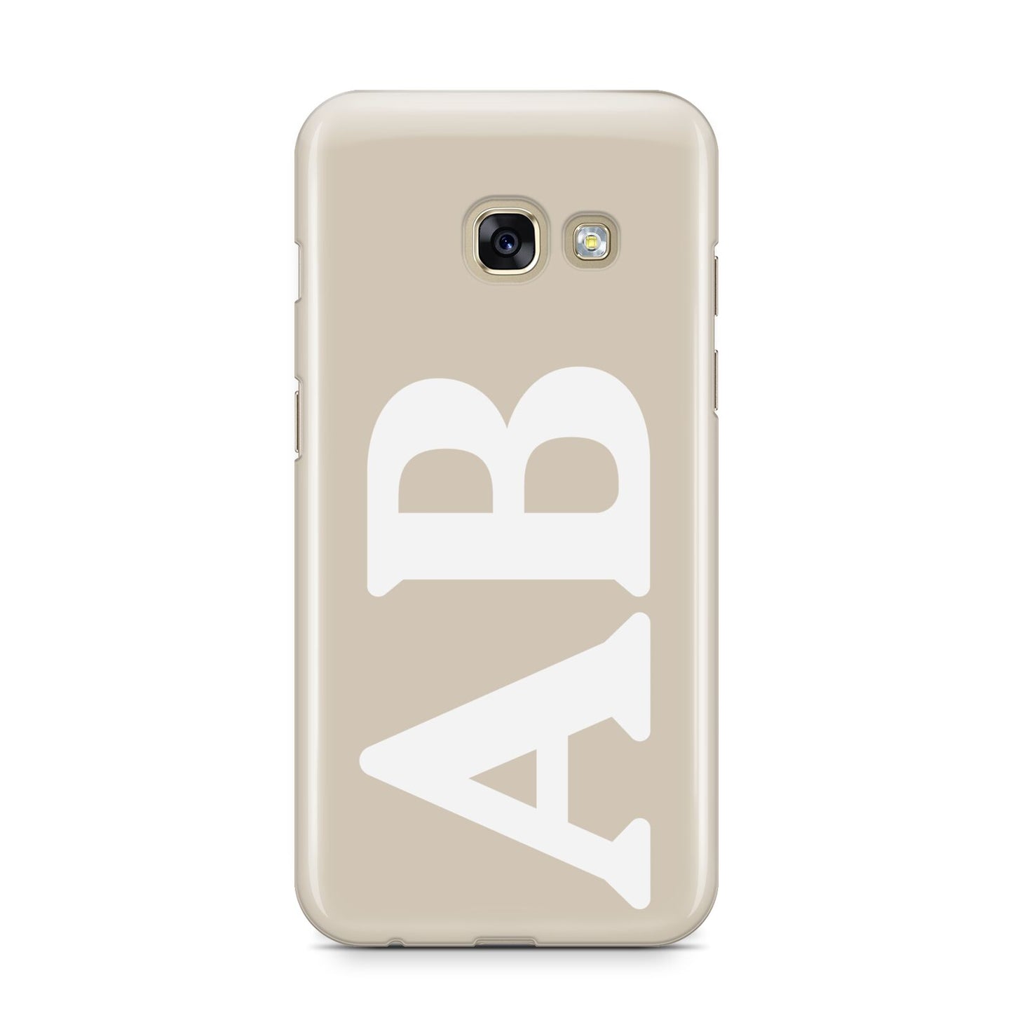 Initials Samsung Galaxy A3 2017 Case on gold phone