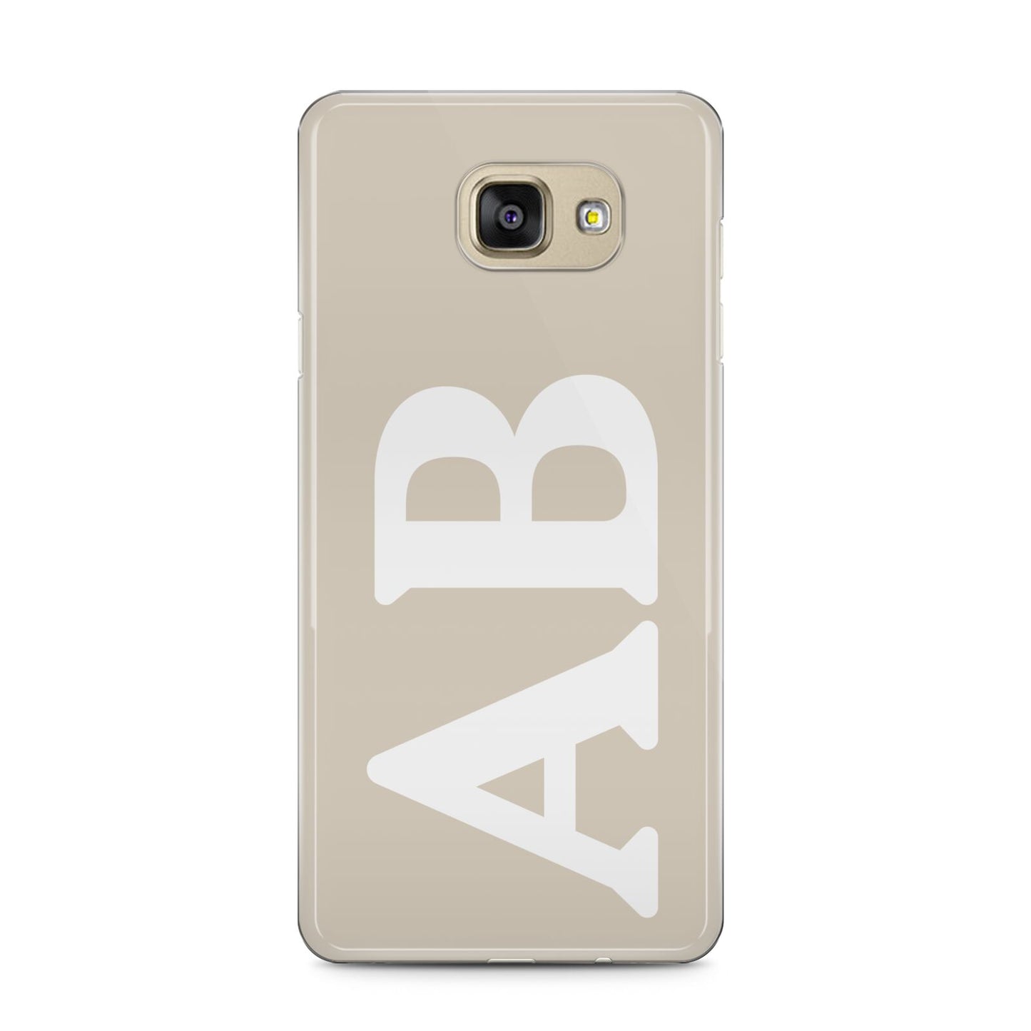 Initials Samsung Galaxy A5 2016 Case on gold phone