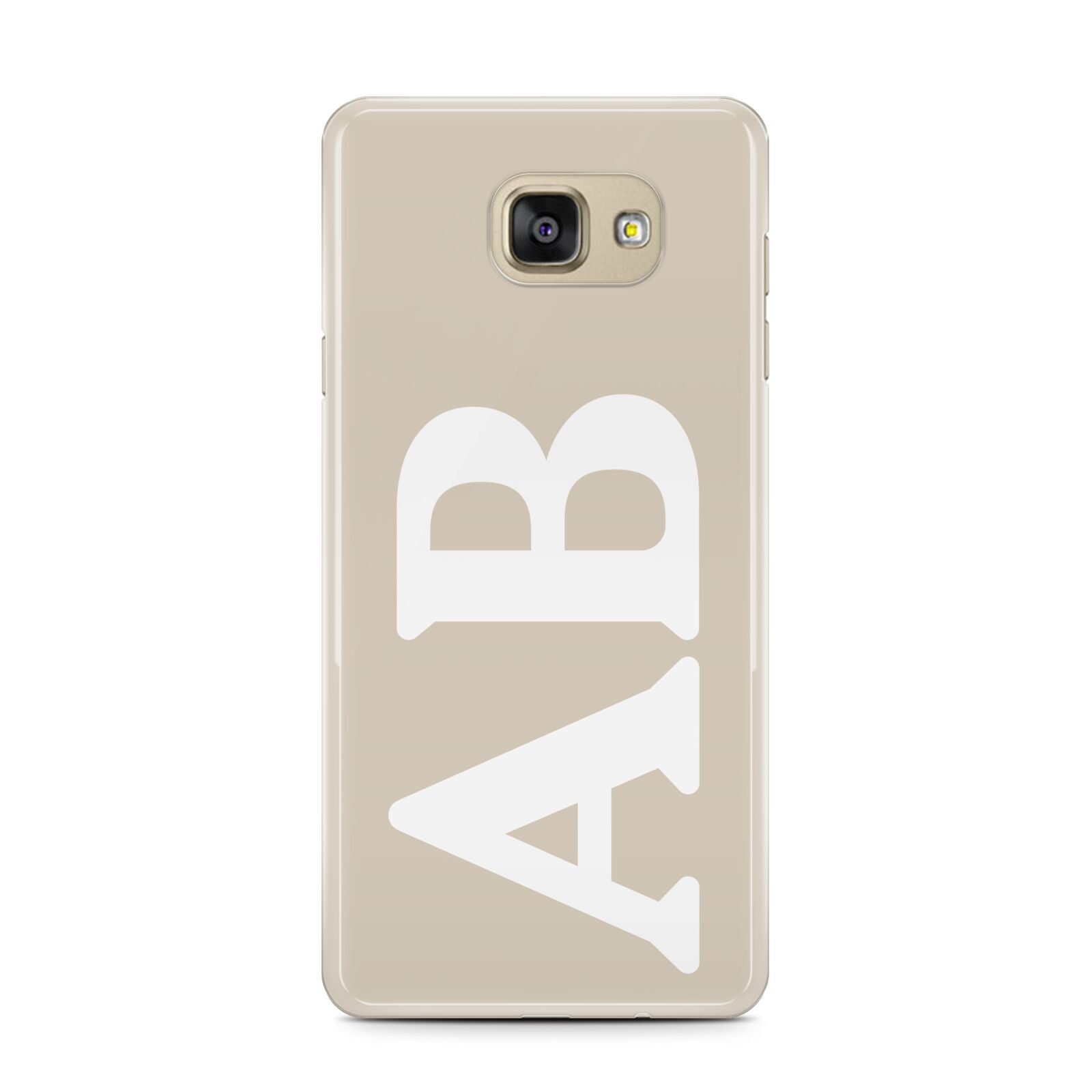 Initials Samsung Galaxy A7 2016 Case on gold phone