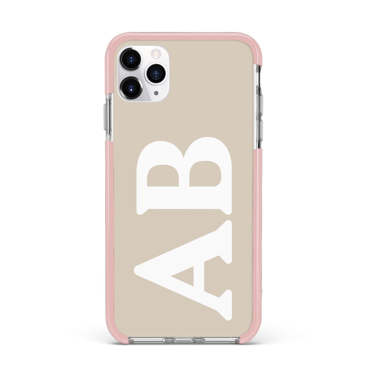 Initials iPhone 11 Pro Max Impact Pink Edge Case