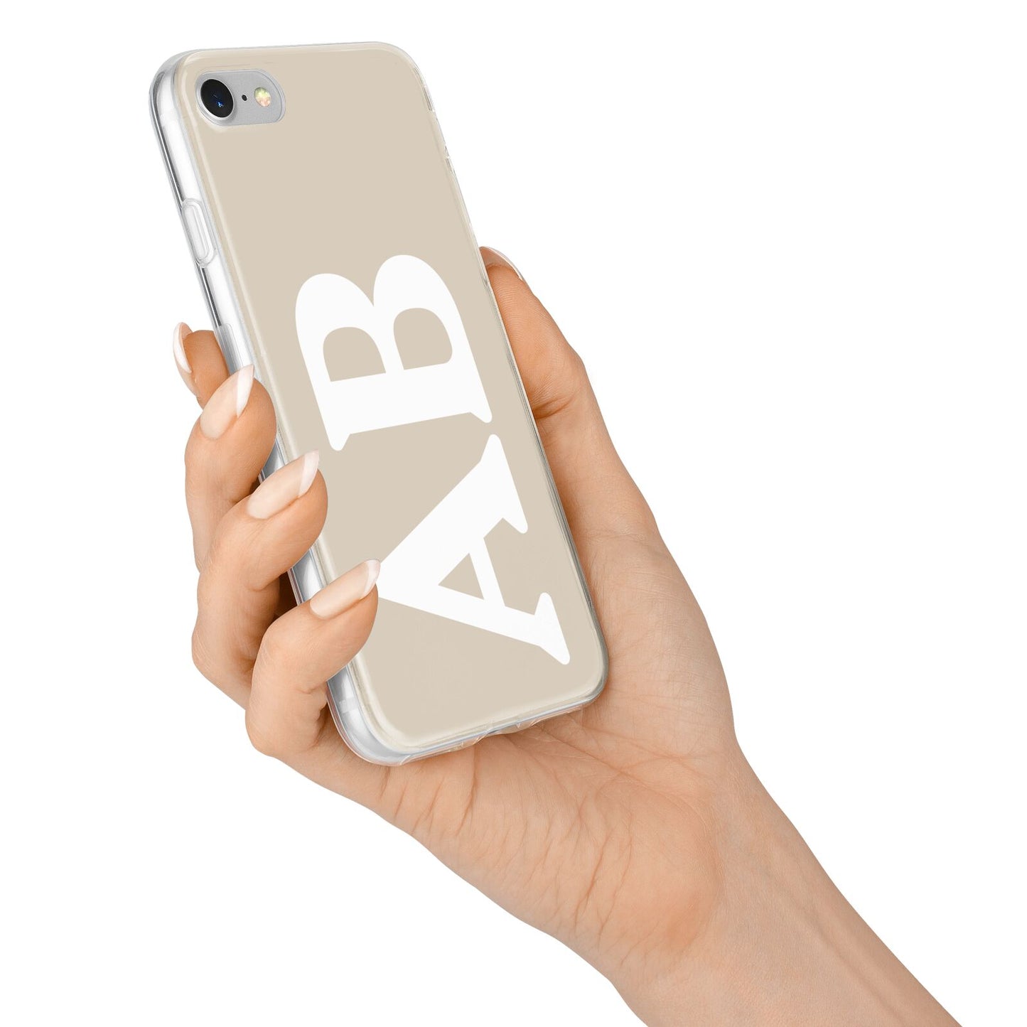 Initials iPhone 7 Bumper Case on Silver iPhone Alternative Image