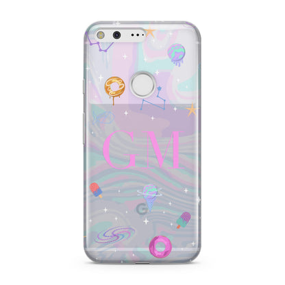 Inky Galactic Scene Personalised Initials Google Pixel Case