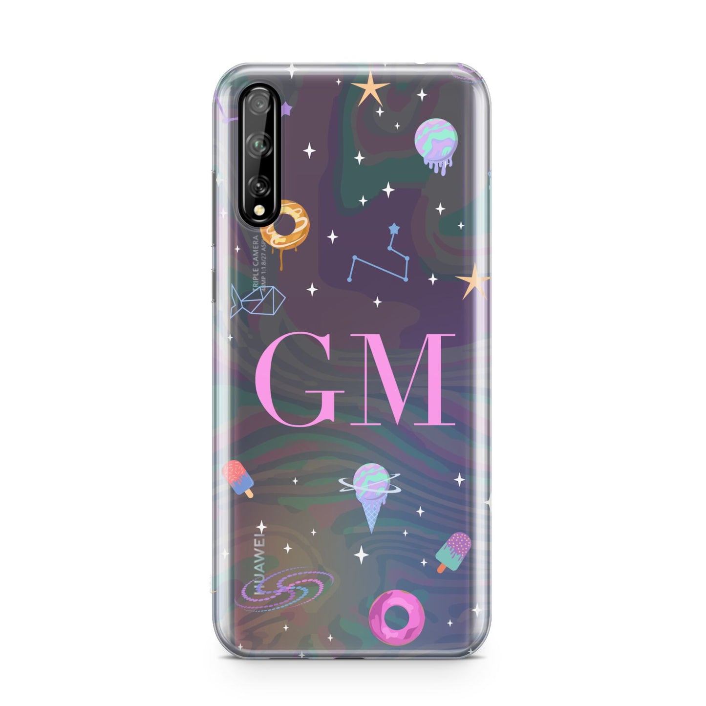 Inky Galactic Scene Personalised Initials Huawei Enjoy 10s Phone Case