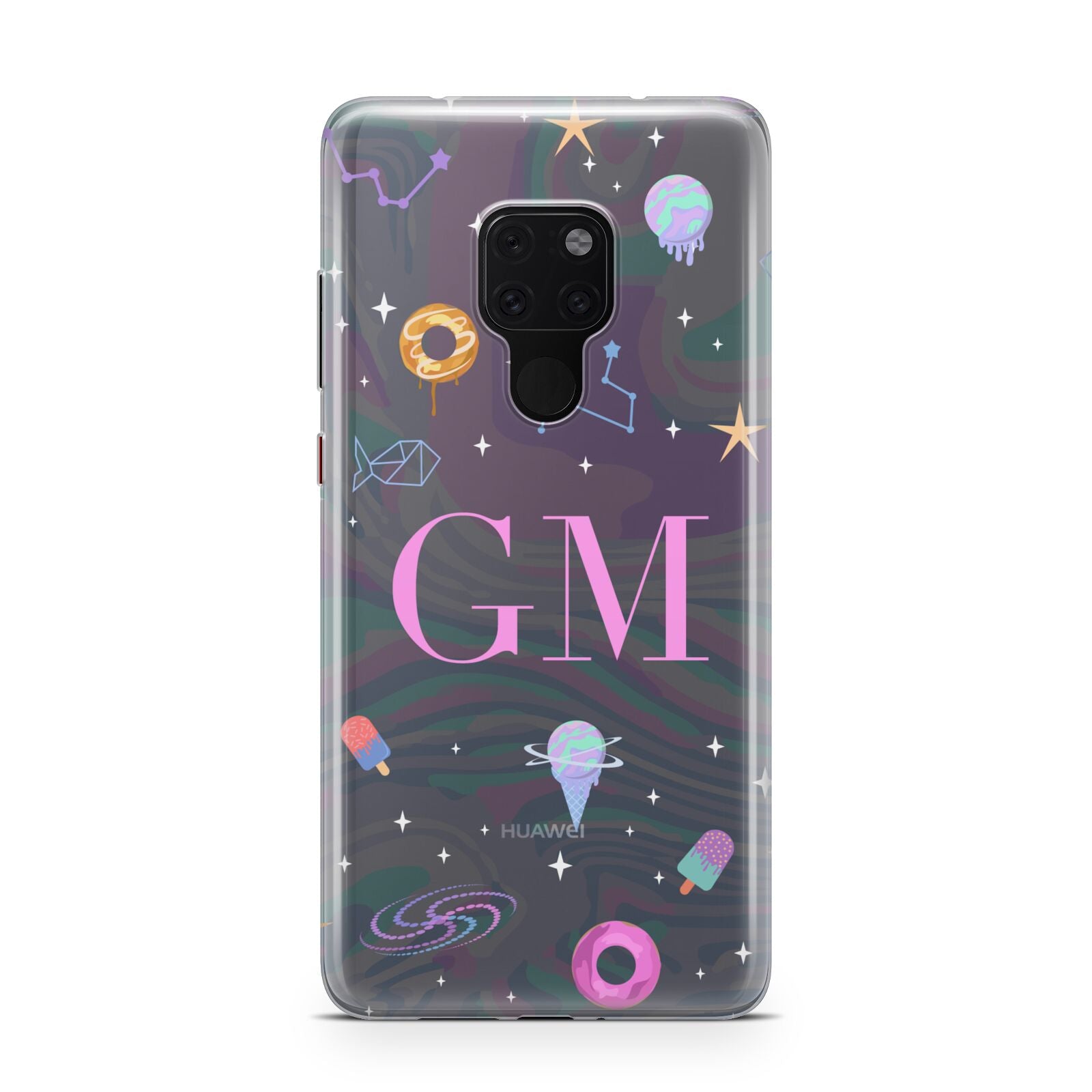 Inky Galactic Scene Personalised Initials Huawei Mate 20 Phone Case