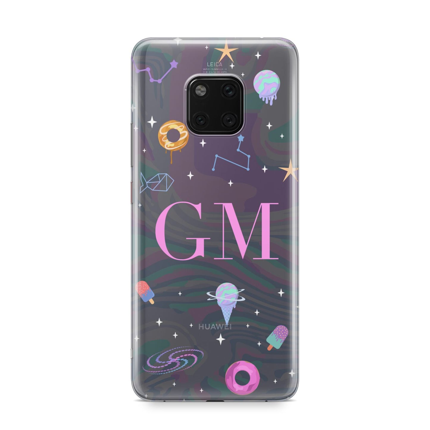 Inky Galactic Scene Personalised Initials Huawei Mate 20 Pro Phone Case