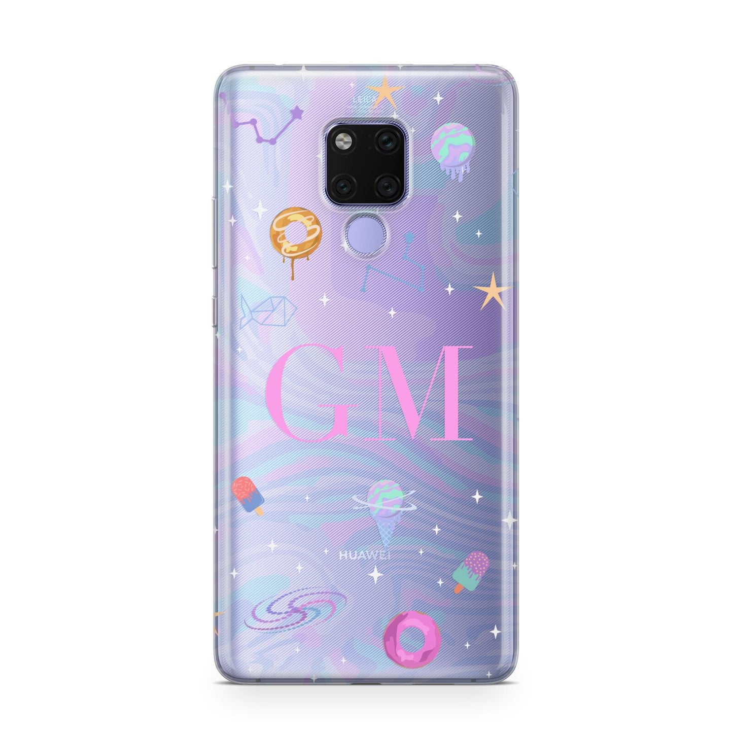 Inky Galactic Scene Personalised Initials Huawei Mate 20X Phone Case