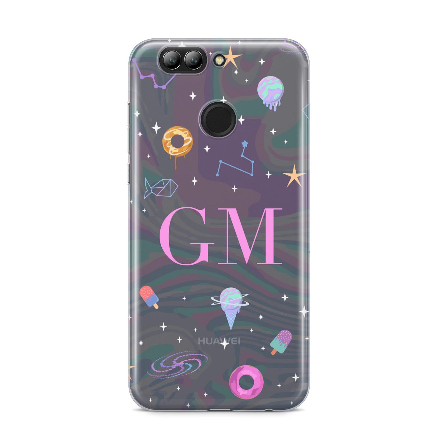 Inky Galactic Scene Personalised Initials Huawei Nova 2s Phone Case