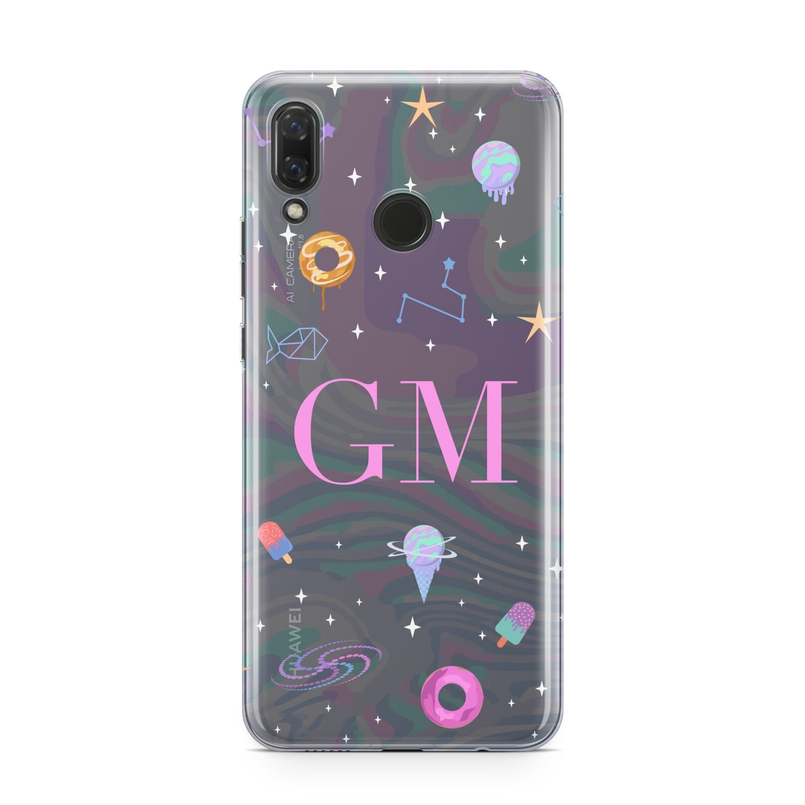 Inky Galactic Scene Personalised Initials Huawei Nova 3 Phone Case