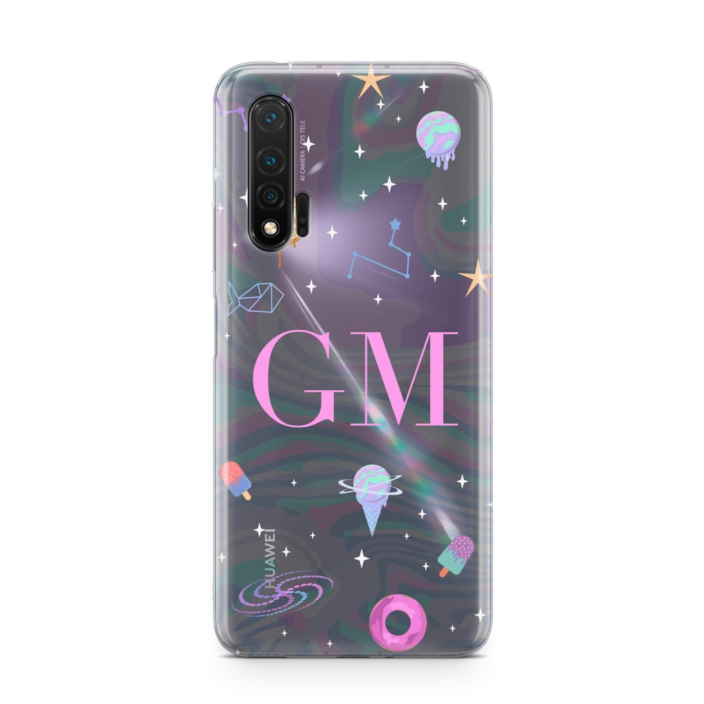 Inky Galactic Scene Personalised Initials Huawei Nova 6 Phone Case