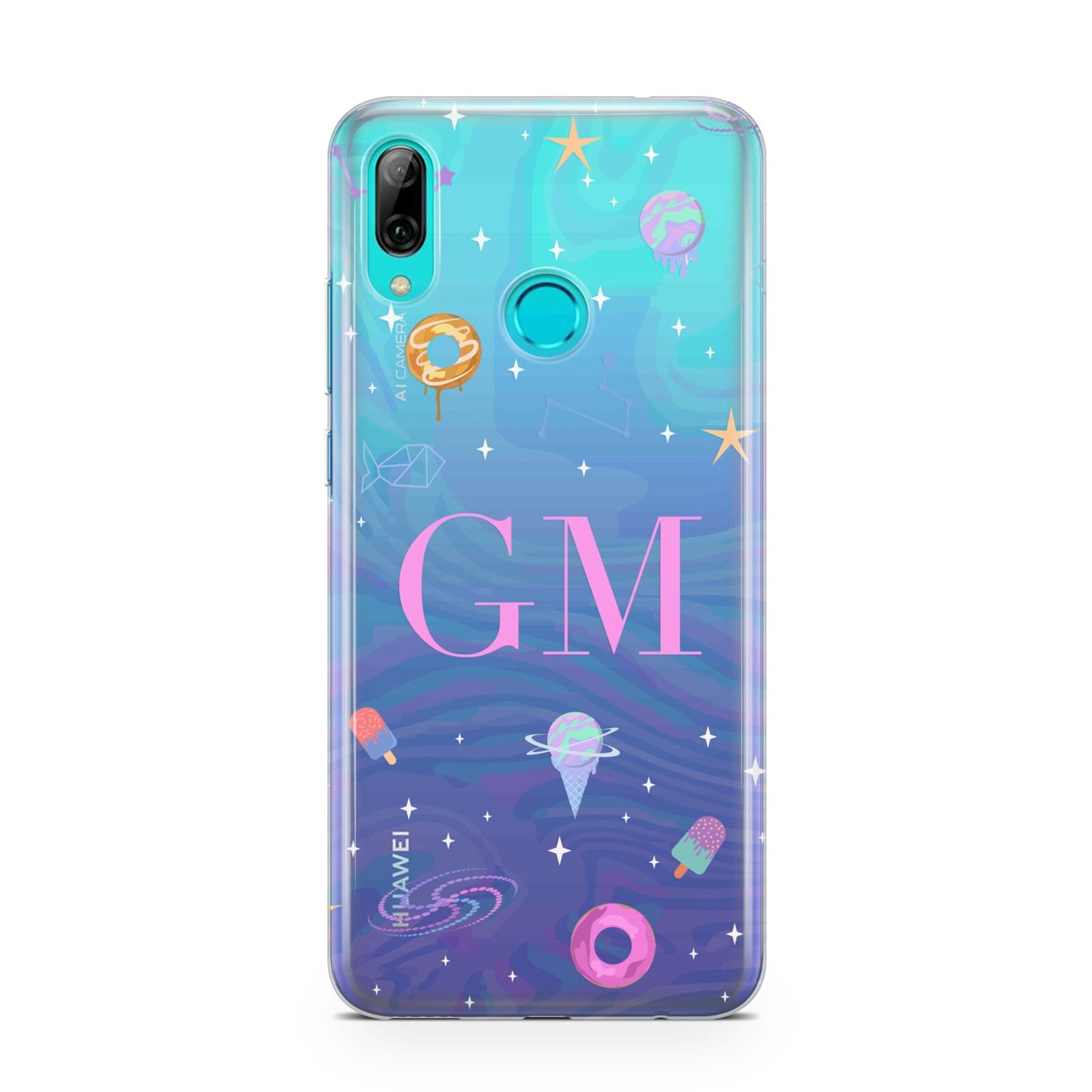 Inky Galactic Scene Personalised Initials Huawei P Smart 2019 Case