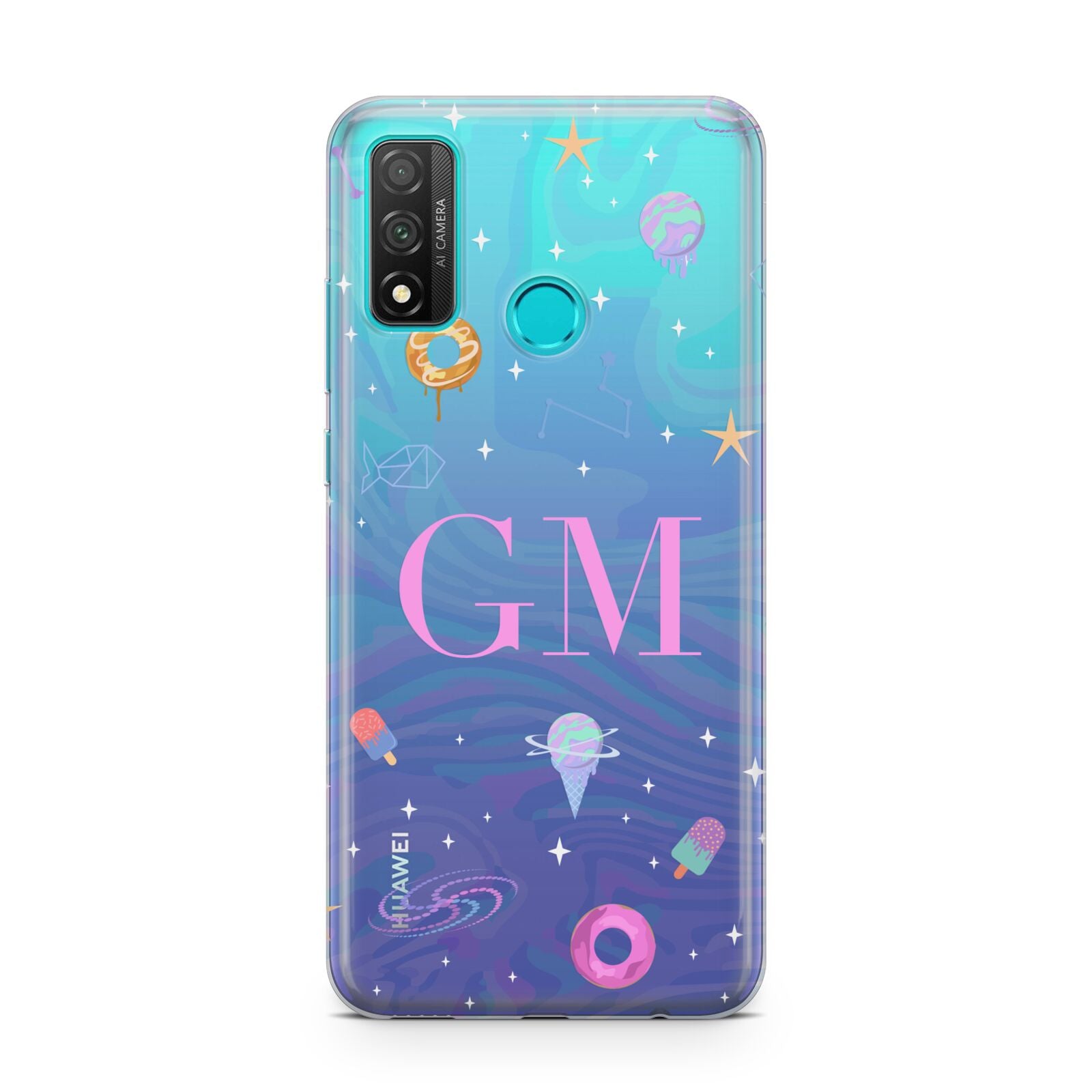 Inky Galactic Scene Personalised Initials Huawei P Smart 2020