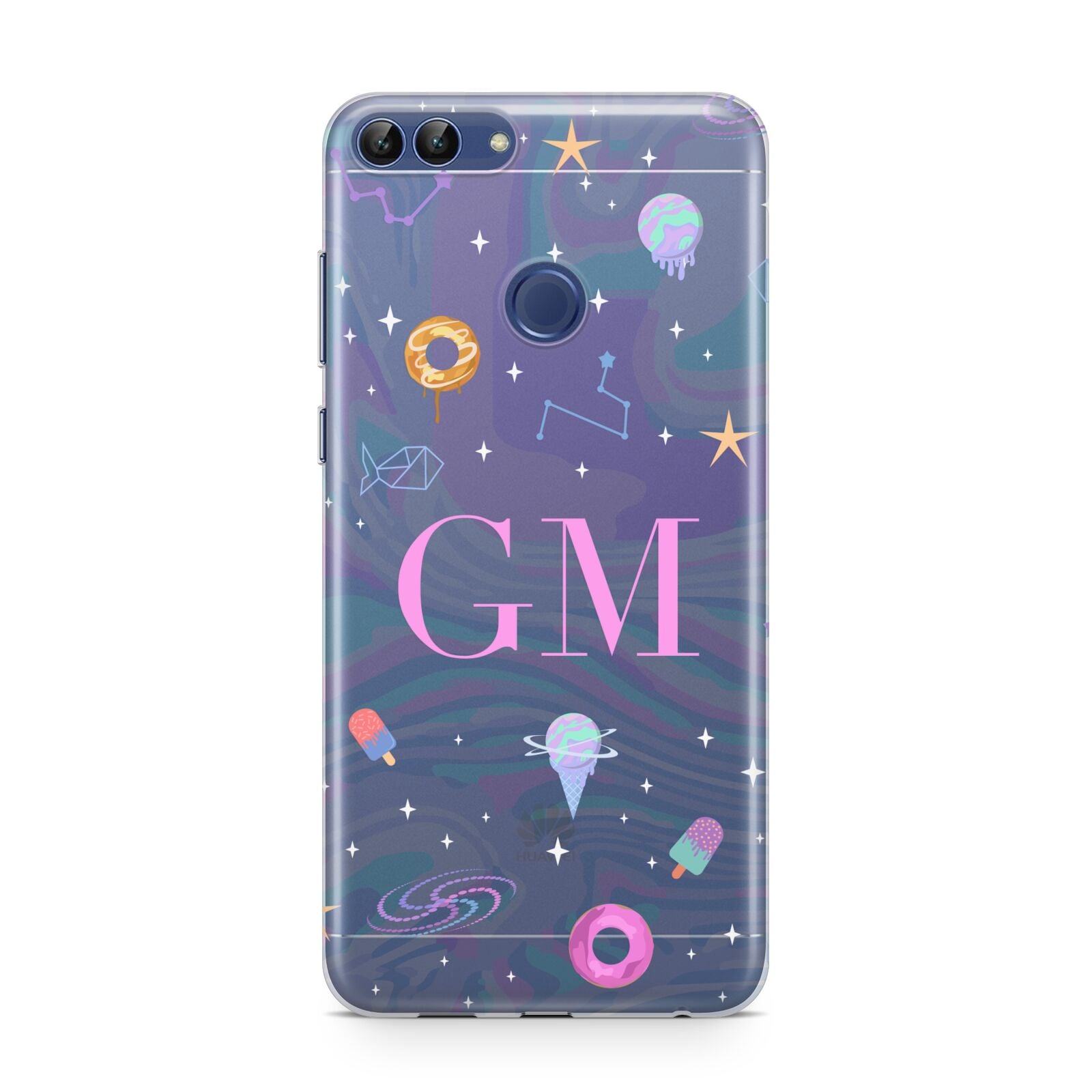 Inky Galactic Scene Personalised Initials Huawei P Smart Case