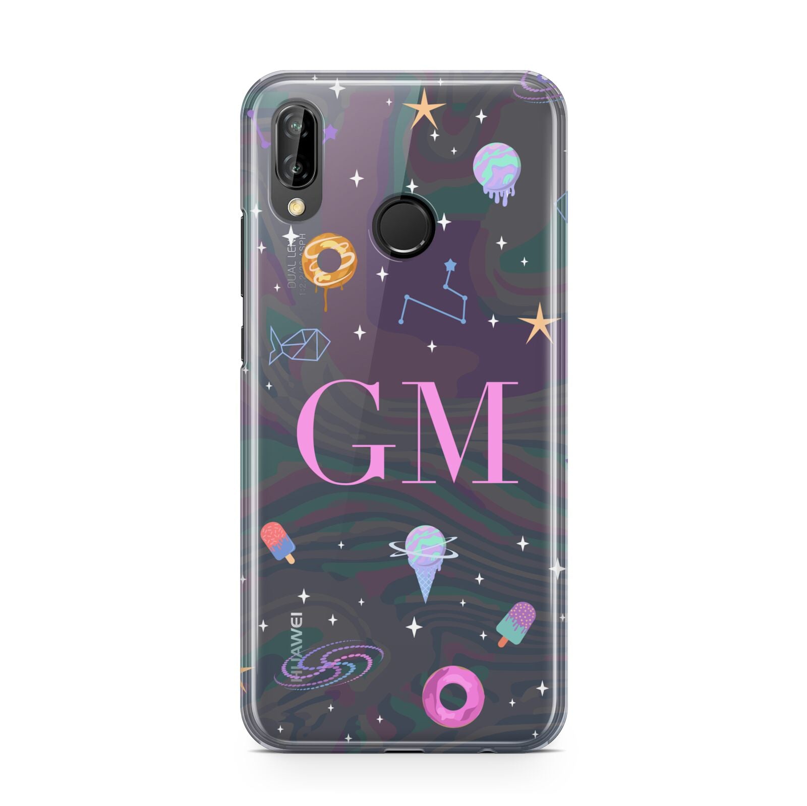 Inky Galactic Scene Personalised Initials Huawei P20 Lite Phone Case