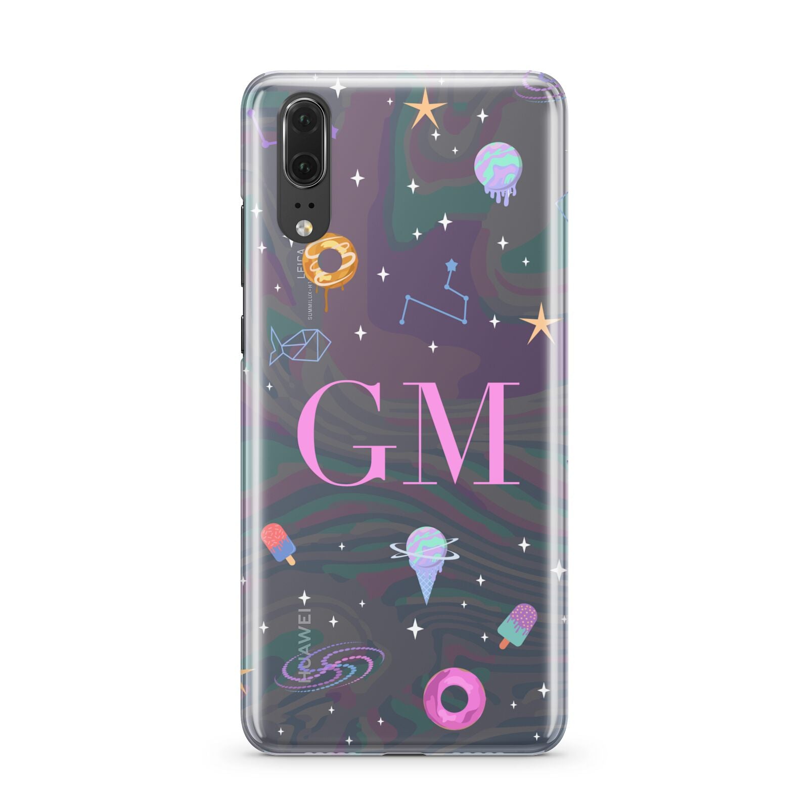 Inky Galactic Scene Personalised Initials Huawei P20 Phone Case