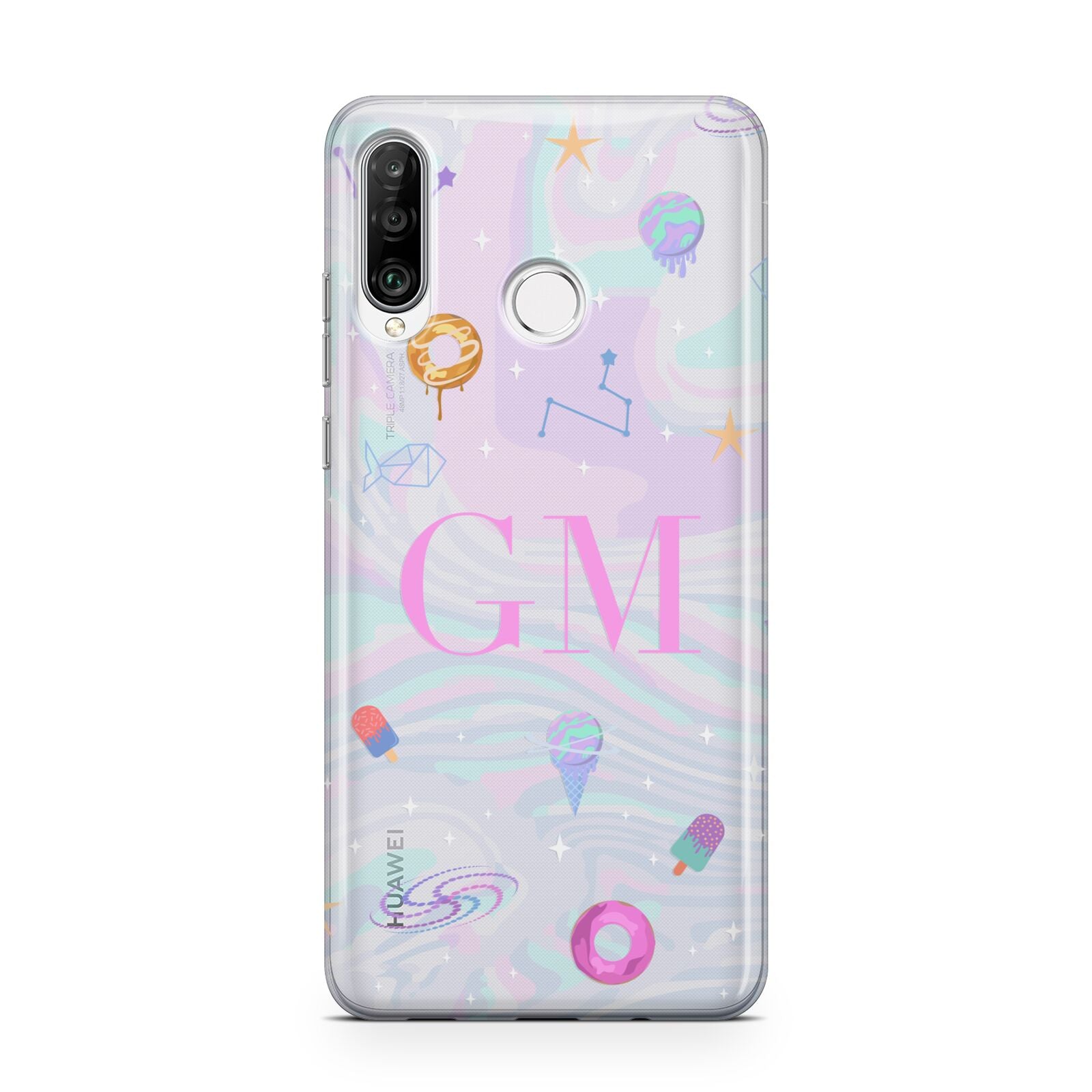 Inky Galactic Scene Personalised Initials Huawei P30 Lite Phone Case