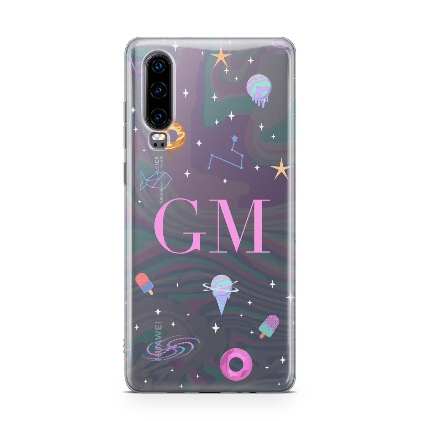 Inky Galactic Scene Personalised Initials Huawei P30 Phone Case