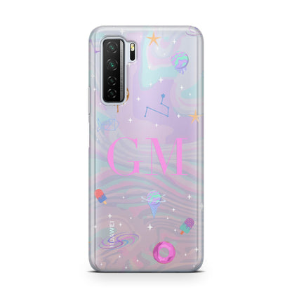 Inky Galactic Scene Personalised Initials Huawei P40 Lite 5G Phone Case