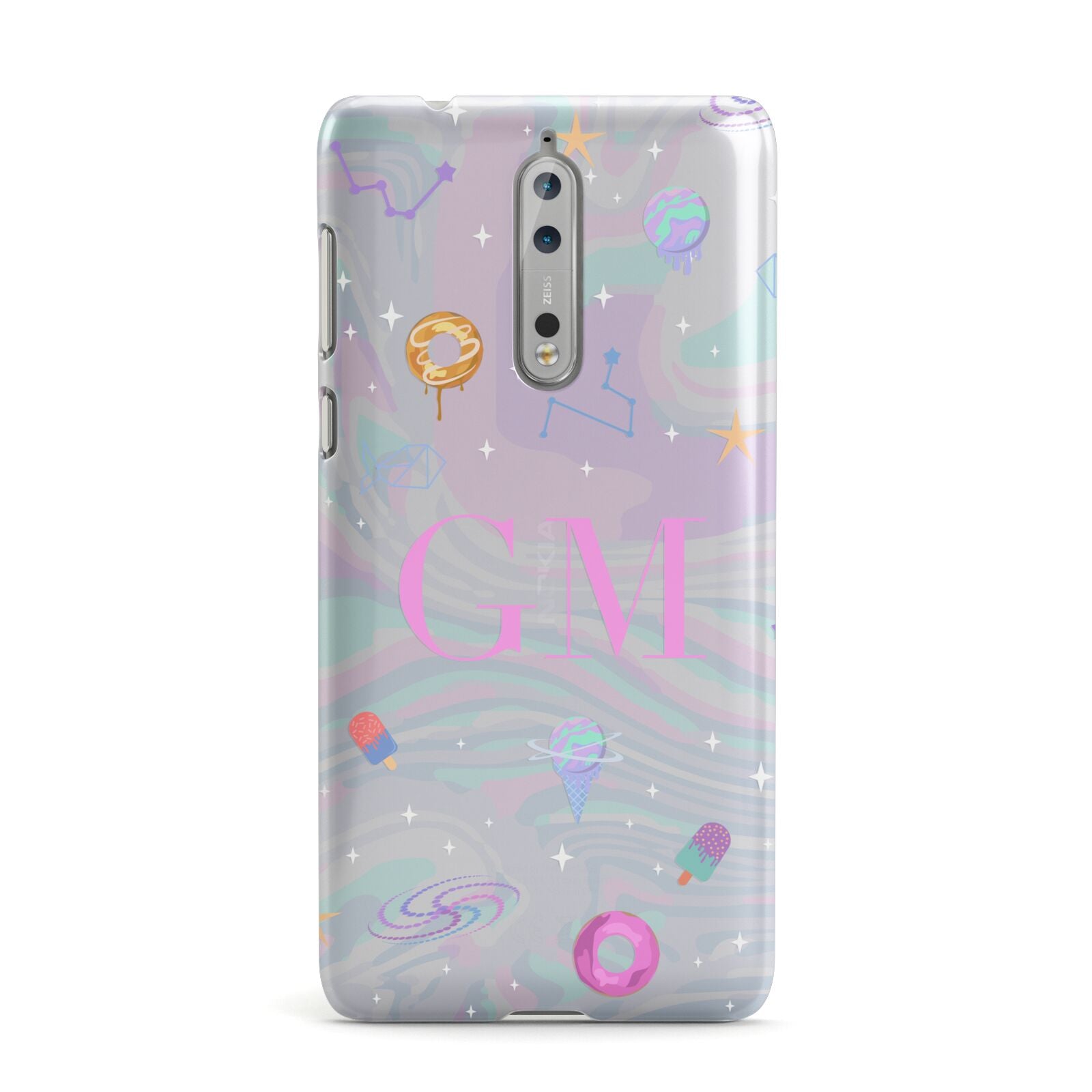 Inky Galactic Scene Personalised Initials Nokia Case