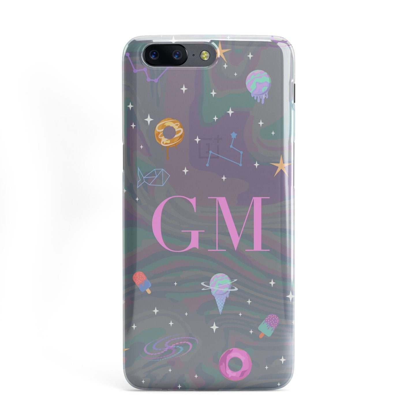 Inky Galactic Scene Personalised Initials OnePlus Case