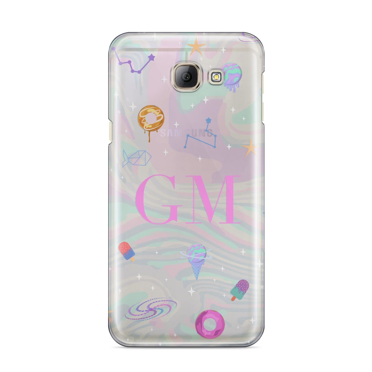 Inky Galactic Scene Personalised Initials Samsung Galaxy A8 2016 Case