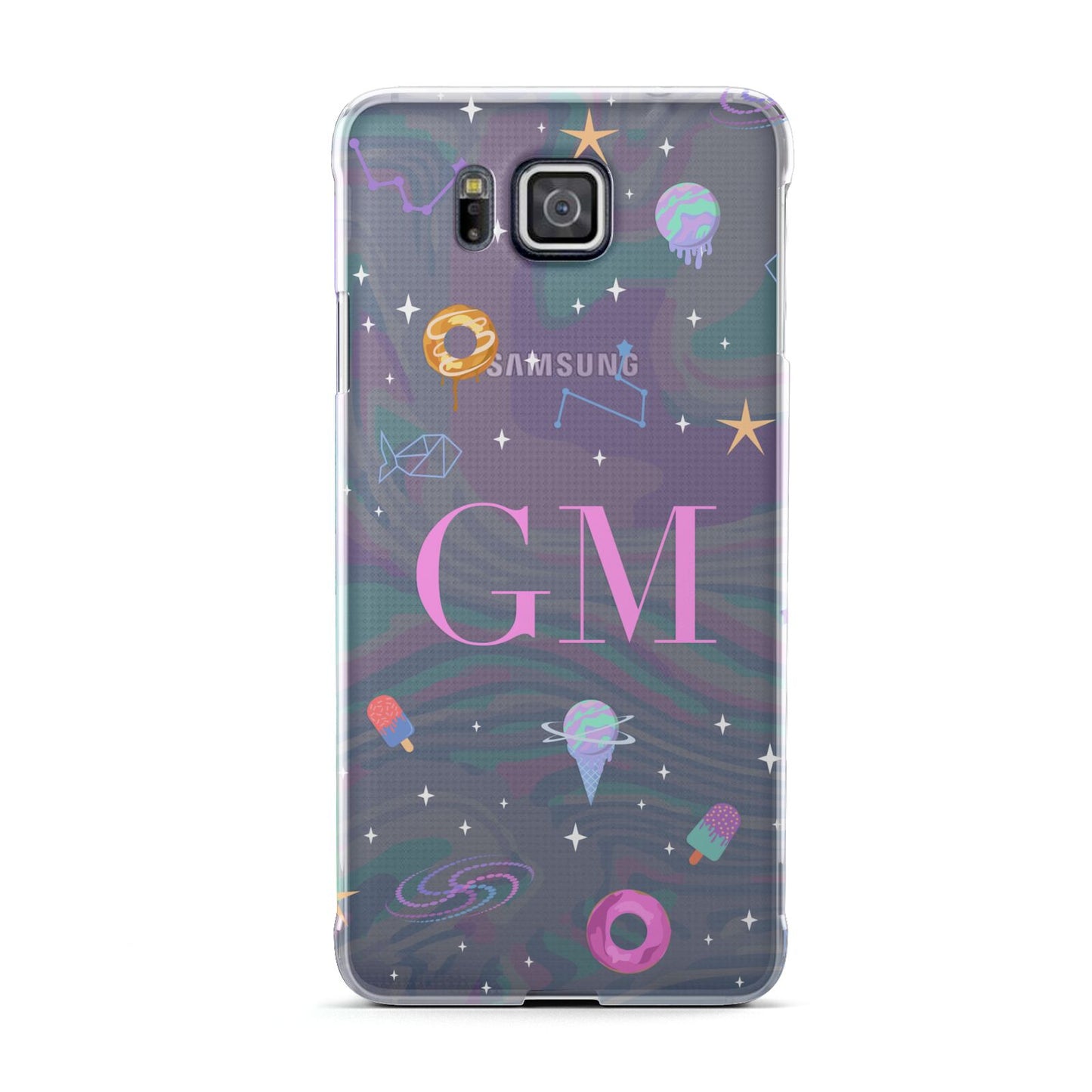 Inky Galactic Scene Personalised Initials Samsung Galaxy Alpha Case