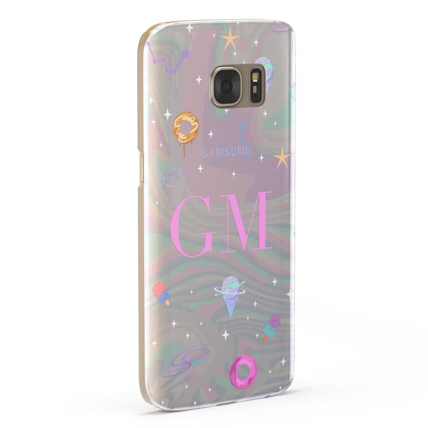 Inky Galactic Scene Personalised Initials Samsung Galaxy Case Fourty Five Degrees