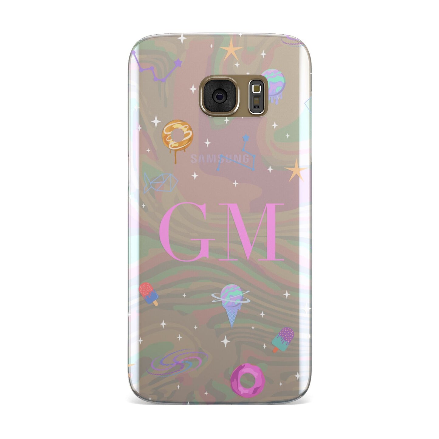 Inky Galactic Scene Personalised Initials Samsung Galaxy Case