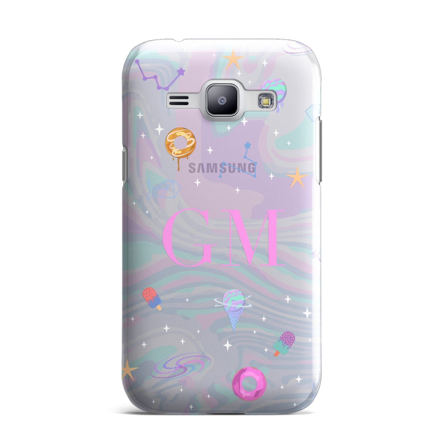 Inky Galactic Scene Personalised Initials Samsung Galaxy J1 2015 Case