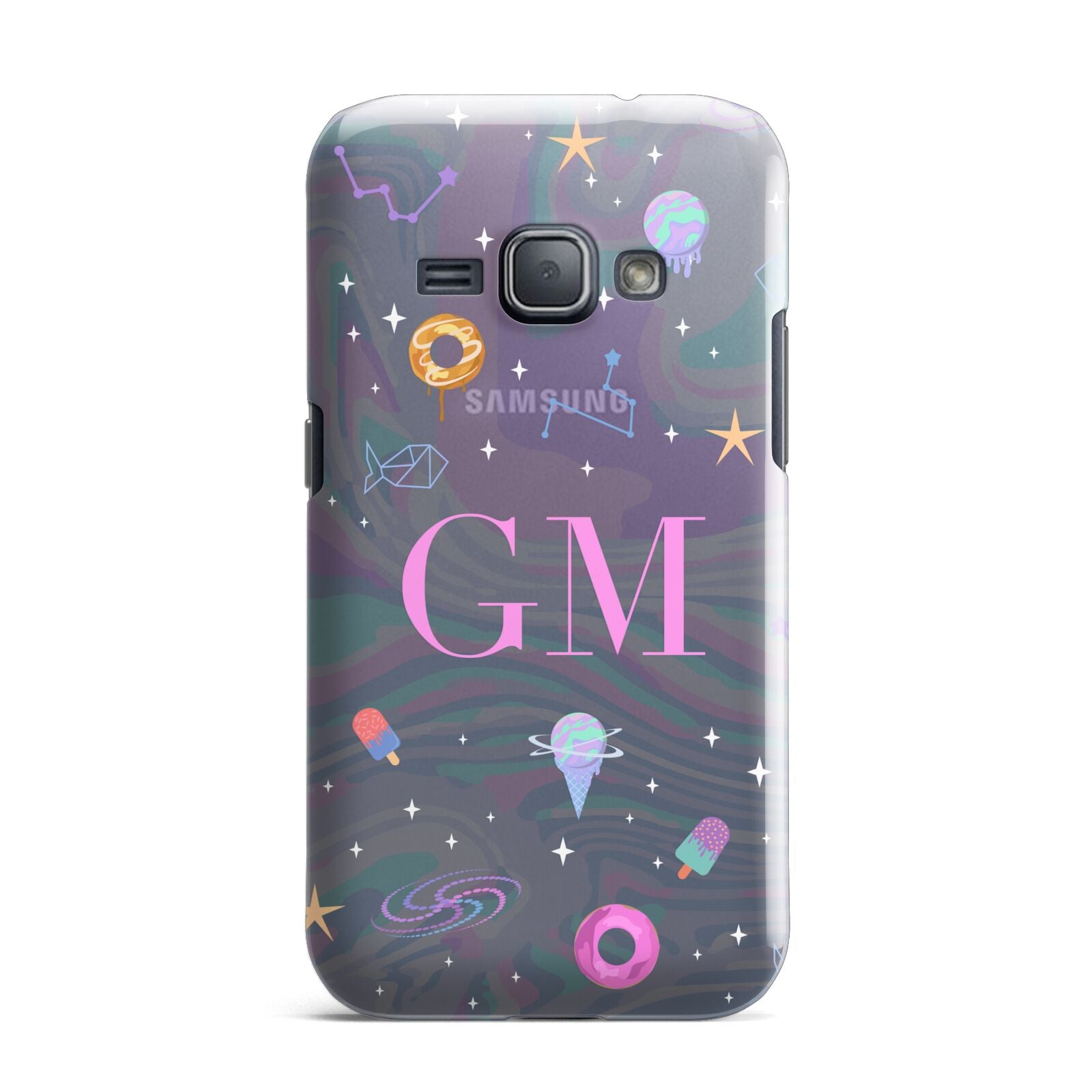 Inky Galactic Scene Personalised Initials Samsung Galaxy J1 2016 Case